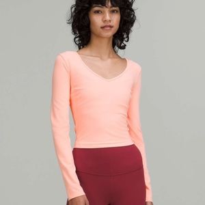 NWoT  Lululemon align long sleeve shirt size 6 dew pink